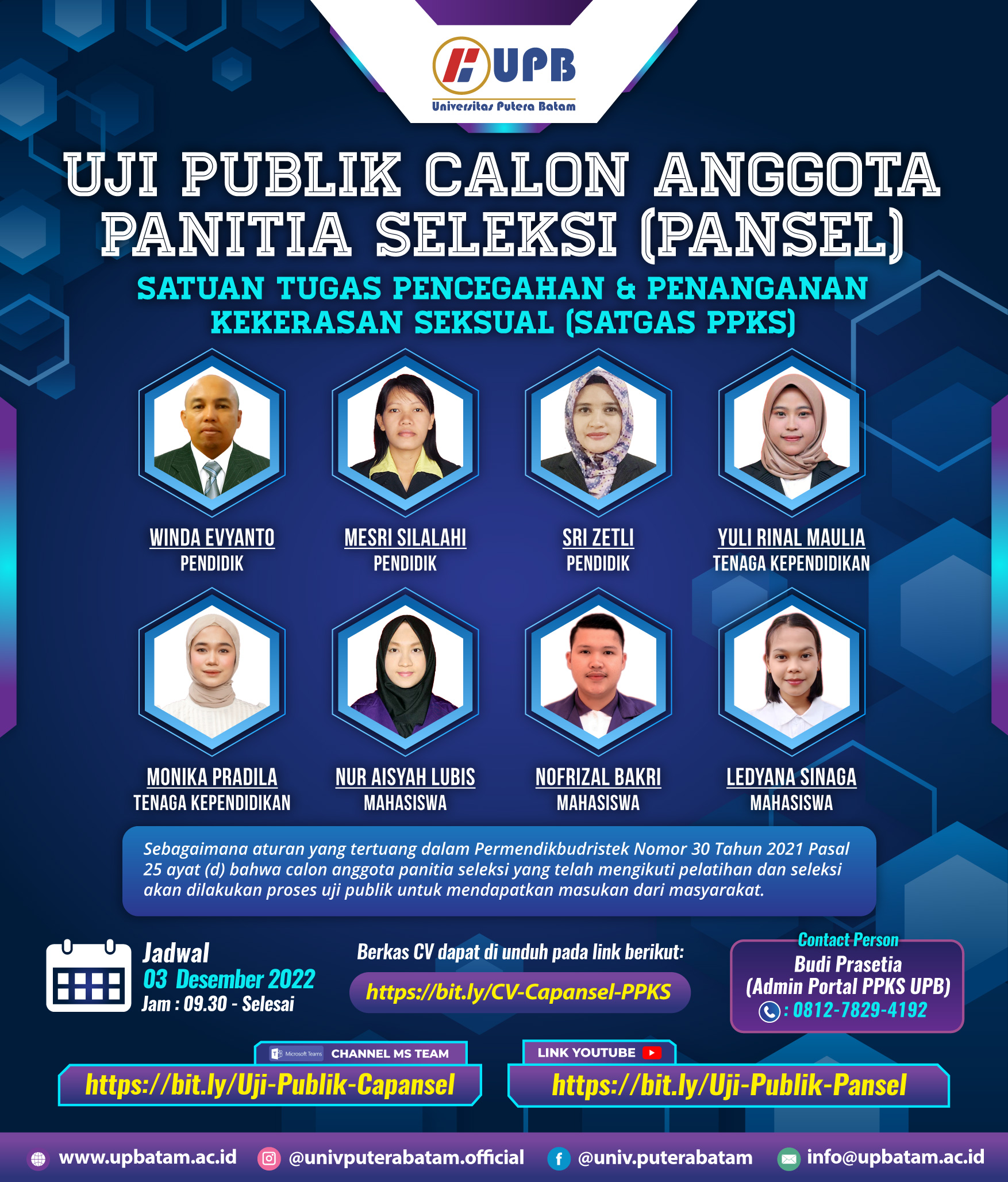 UJI publik pansel ppks upb